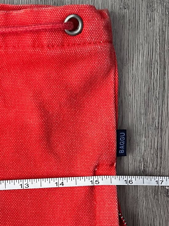 BAGGU Orange Canvas Backpack – Casual Drawstring Daypack main image 5